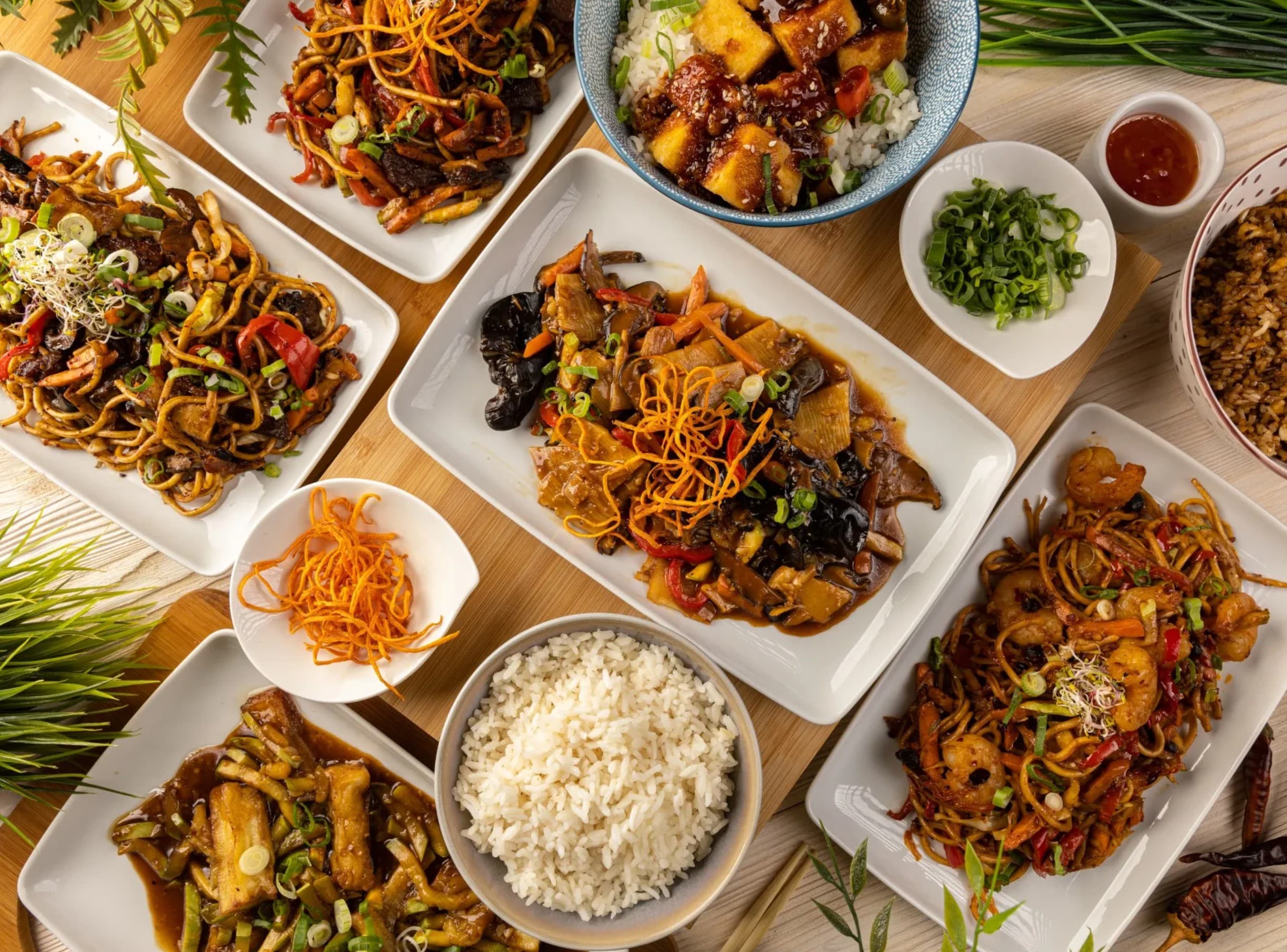 Restaurant hero background showcasing our signature dishes
